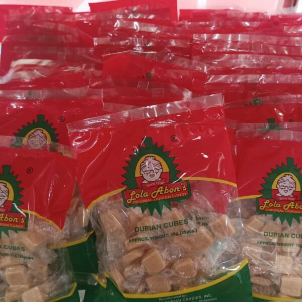 Lola Abons Special Durian Cubes Candy 25pcs 70grams - Image 3