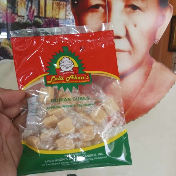 Lola Abons Special Durian Cubes Candy 25pcs 70grams - Image 4