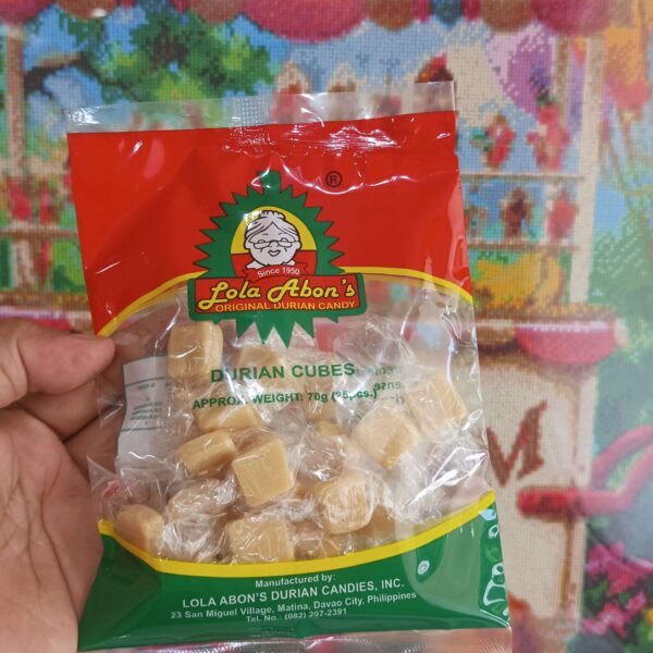 Lola Abons Special Durian Cubes Candy 25pcs 70grams - Image 5