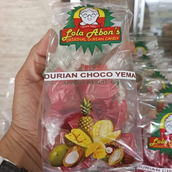 Lola Abons Special Choco Durian Yema Candy 12pcs| 60 grams - Image 3