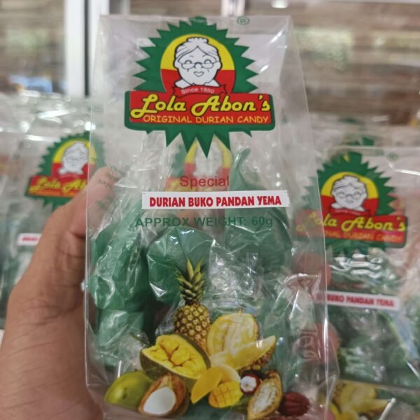 Lola Abons Special Durian Buko Pandan Yema Candy 12pcs | 60grams - Image 2